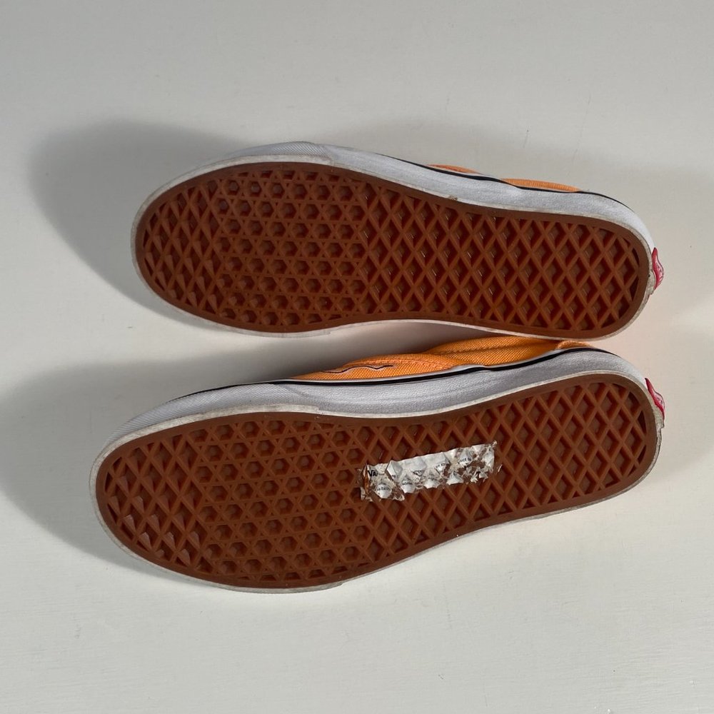 Vans Custom Painted Dragon Snake Orange Canvas Slip on Sneakers Women Size 7 - Picture 9 of 10